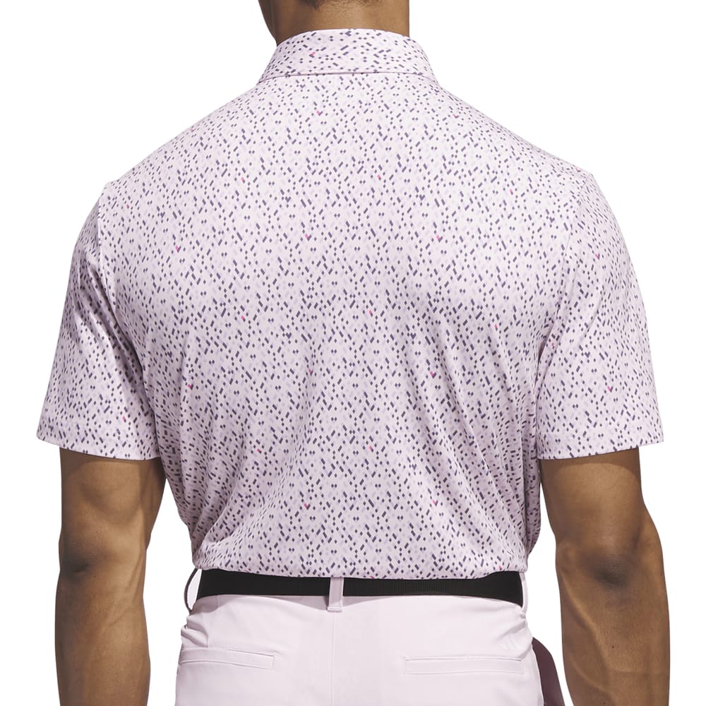 adidas Ultimate365 Micro Argyle Polo Shirt - Clear Pink/Preloved Violet