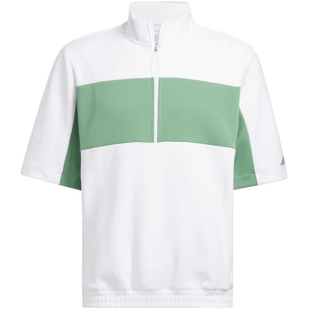 adidas Ultimate365 Short Sleeve 1/2 Zip Pullover - White