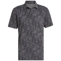 adidas Ultimate365 Textured Print Polo Shirt - Black/Grey Five