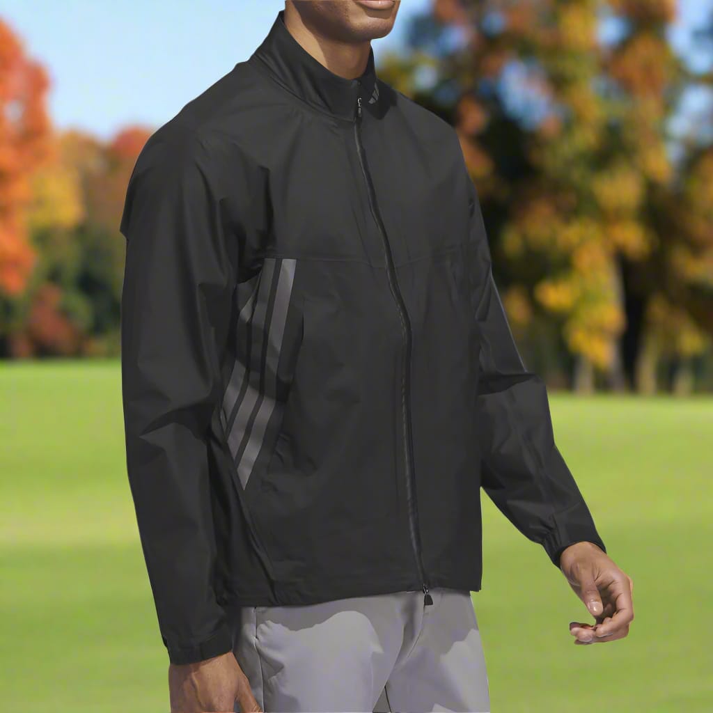 adidas Ultimate365 Tour Climaproof+ Waterproof Full-Zip Rain Suit - Black