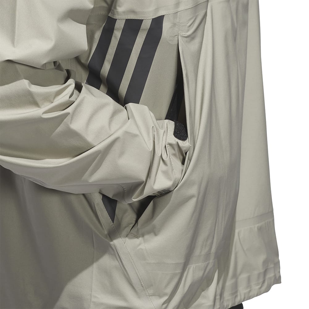adidas Ultimate365 Tour CLIMAPROOF+ Half-Zip Waterproof Jacket - Silver Pebble