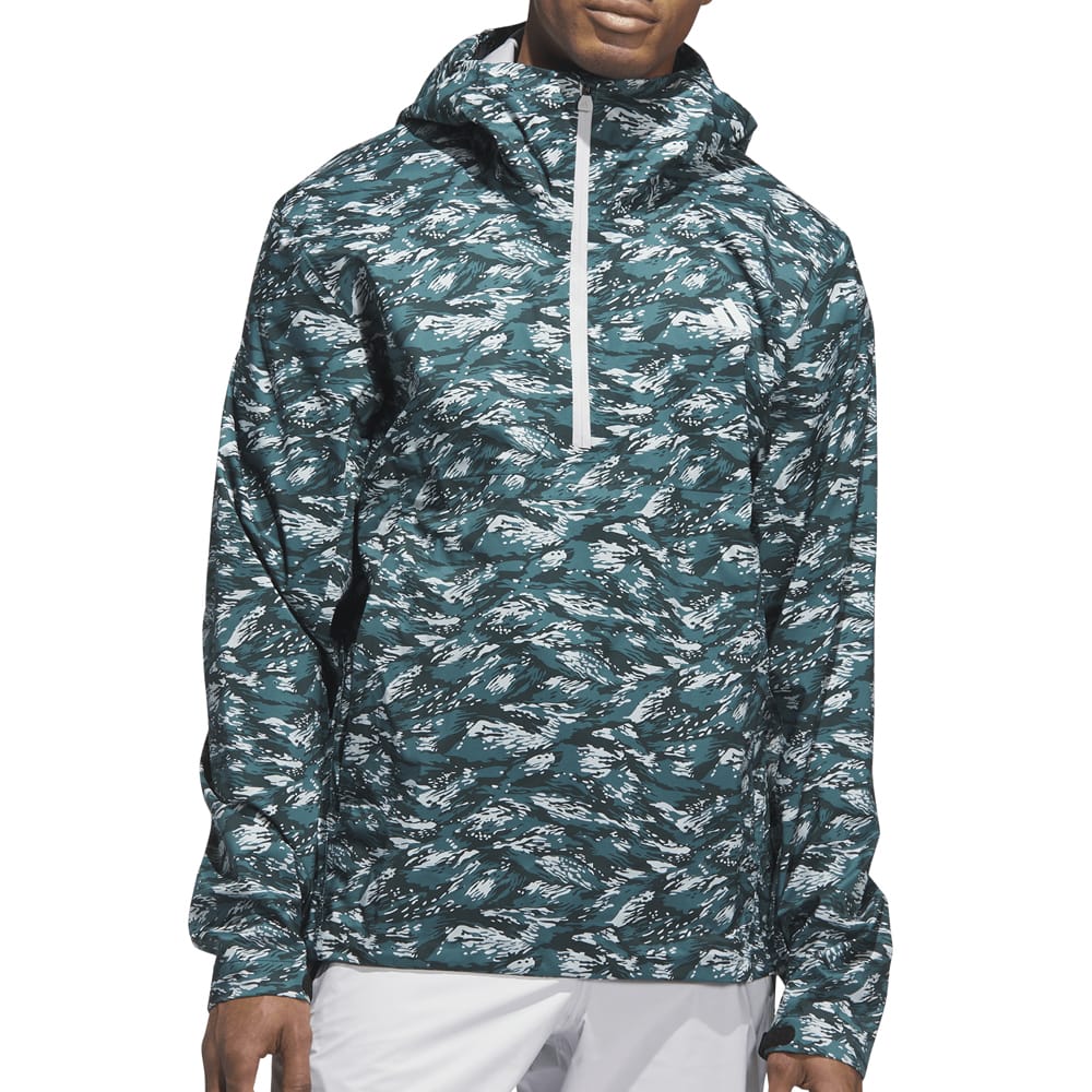 adidas Ultimate365 Tour Climaproof+ Waterproof Parka Rain Suit - Preloved Teal/Grey One