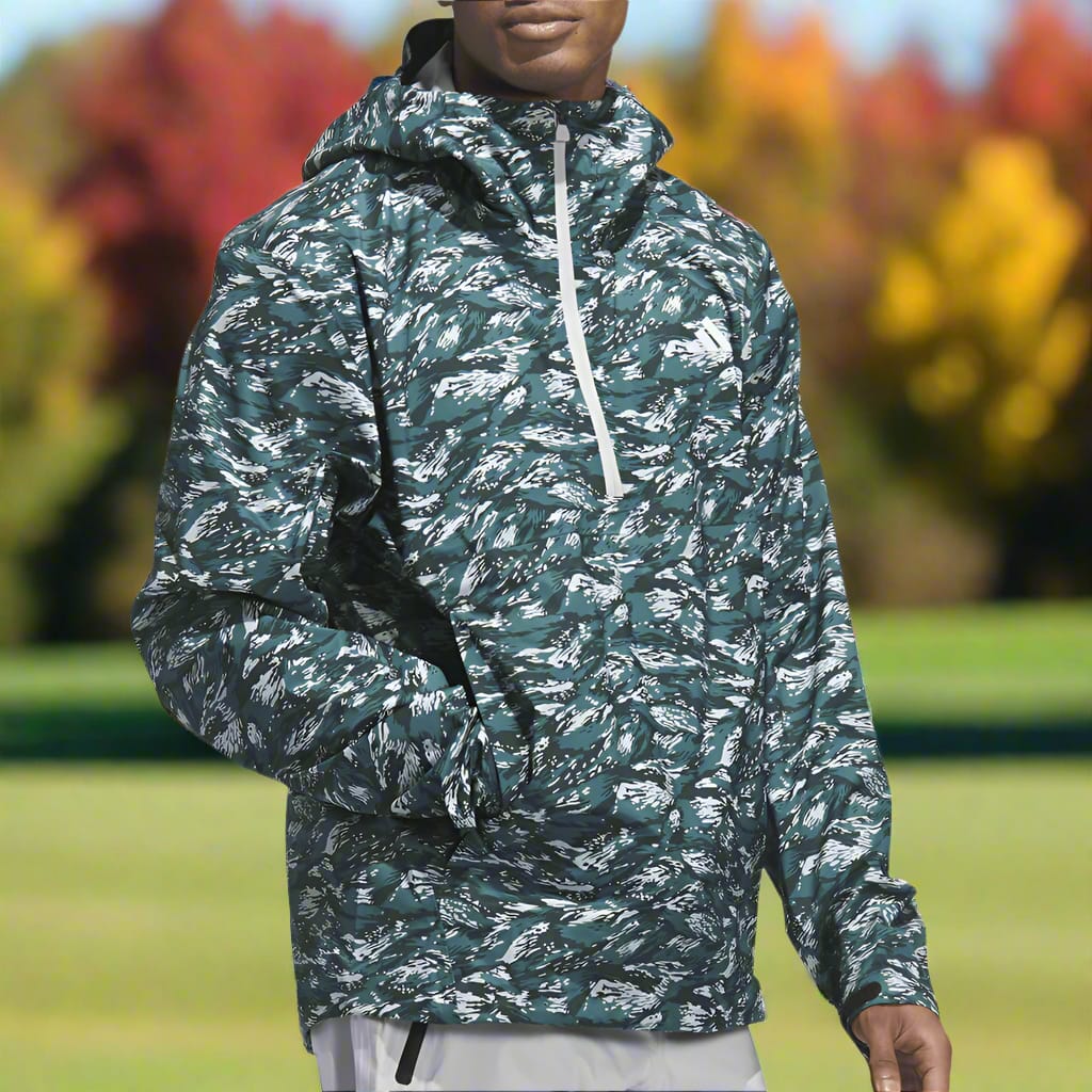 adidas Ultimate365 Tour Climaproof+ Waterproof Parka Rain Suit - Preloved Teal/Black