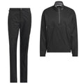 adidas Ultimate365 Tour Climaproof+ Half-Zip Waterproof Rain Suit - Black