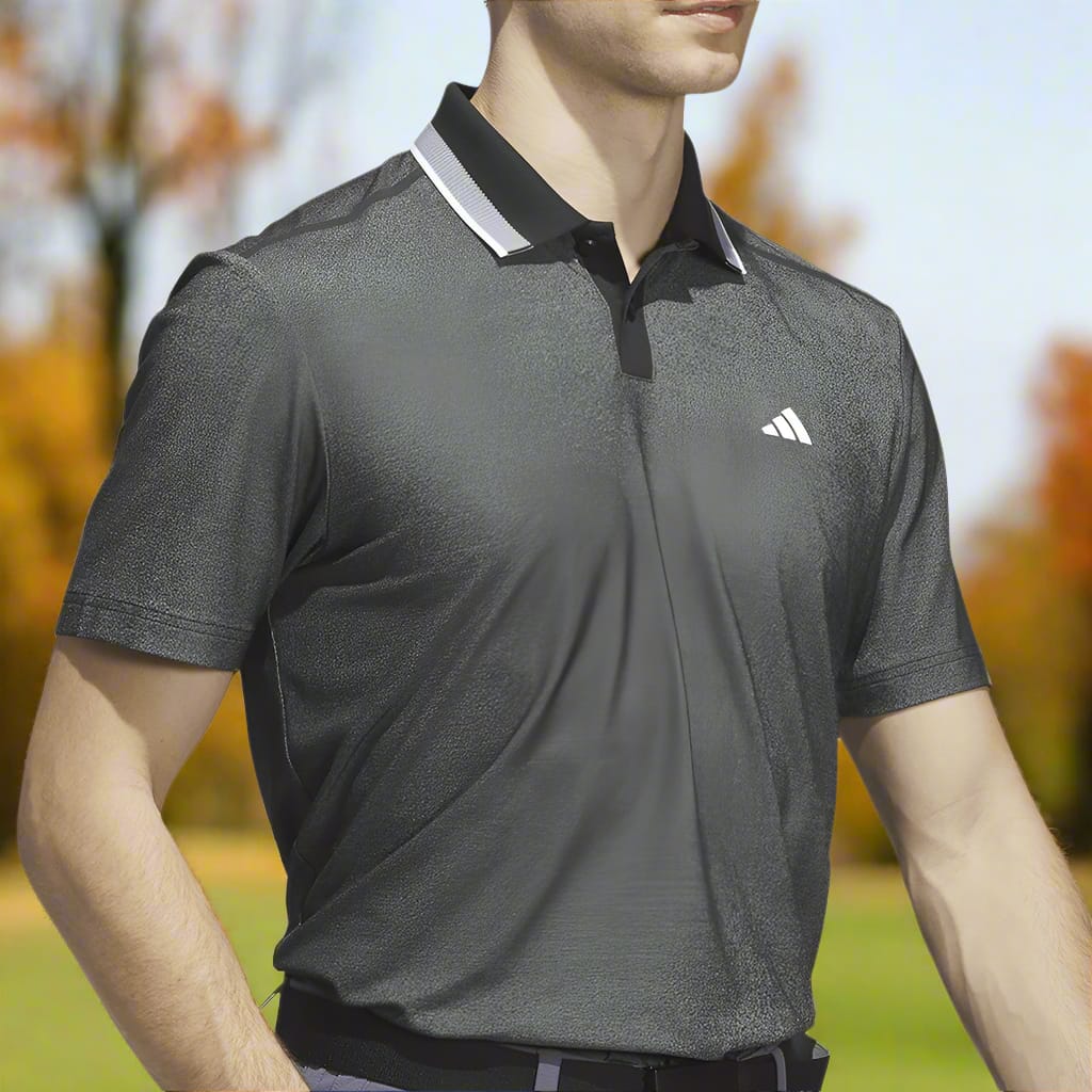 adidas Ultimate365 Tour Twistknit Pique Polo Shirt - Black