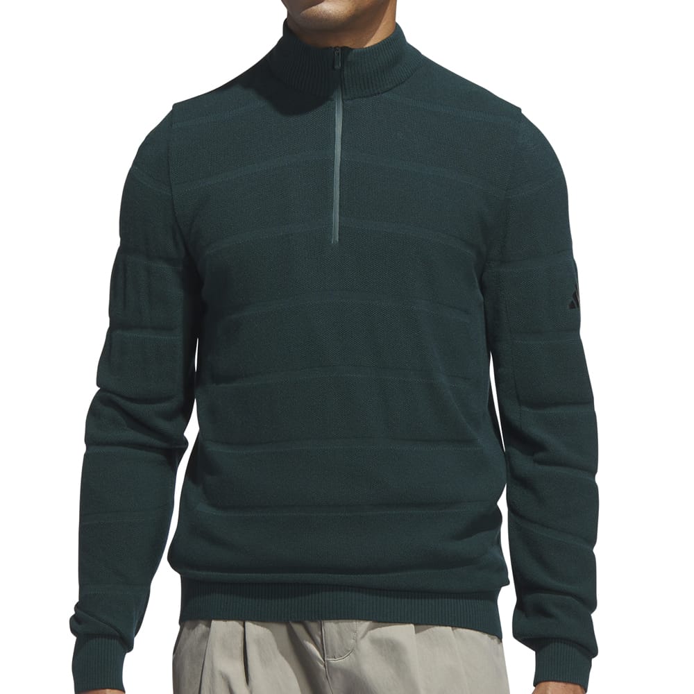 adidas Ultimate365 Tour Wind Knit 1/4 Zip - Aurora Ivy