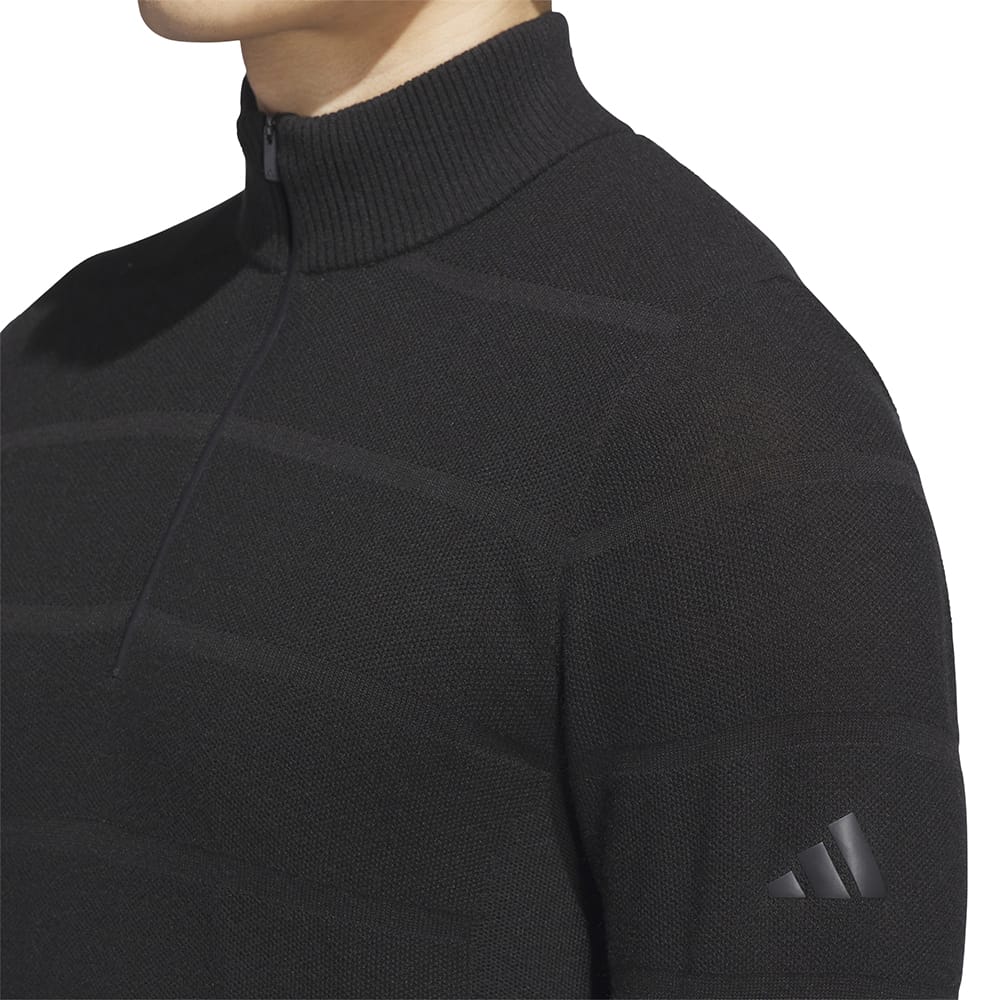 adidas Ultimate365 Tour Wind Knit 1/4 Zip - Black