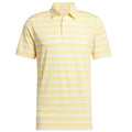 adidas 2 Colour Stripe Polo Shirt - Semi Spark/Ivory