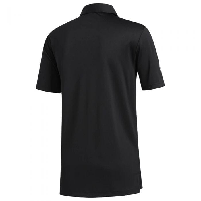 adidas 3-Stripe Golf Polo Shirt - Black/White