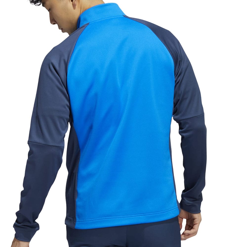 adidas Colour Block 1/4 Zip Pullover - Blue Rush/Crew Navy