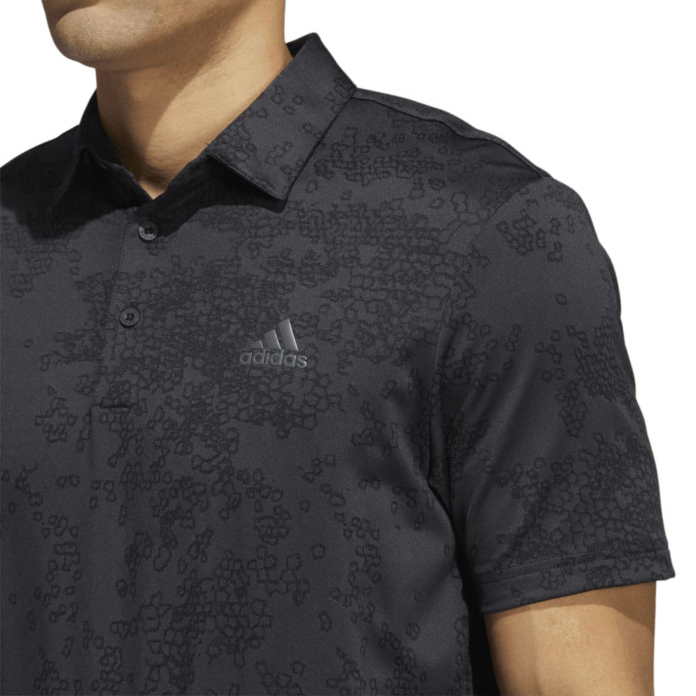adidas Jacquard Polo Shirt - Carbon/Black