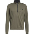 adidas Lightweight 1/4 Zip Pullover - Olive Strata