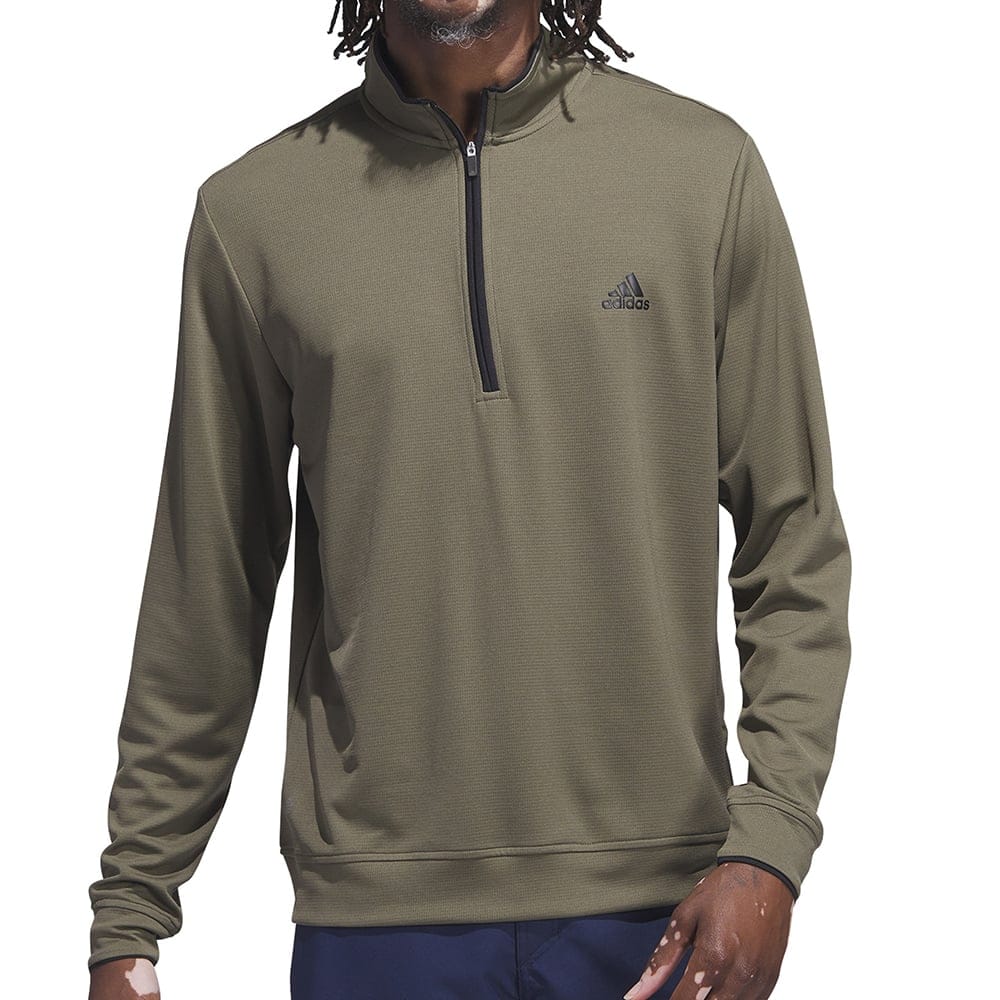adidas Lightweight 1/4 Zip Pullover - Olive Strata