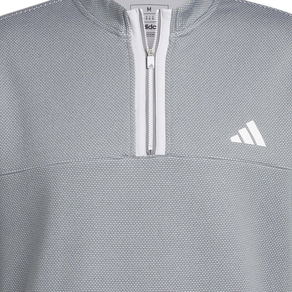 adidas Microdot 1/4 Zip Pullover  - White/Grey Three