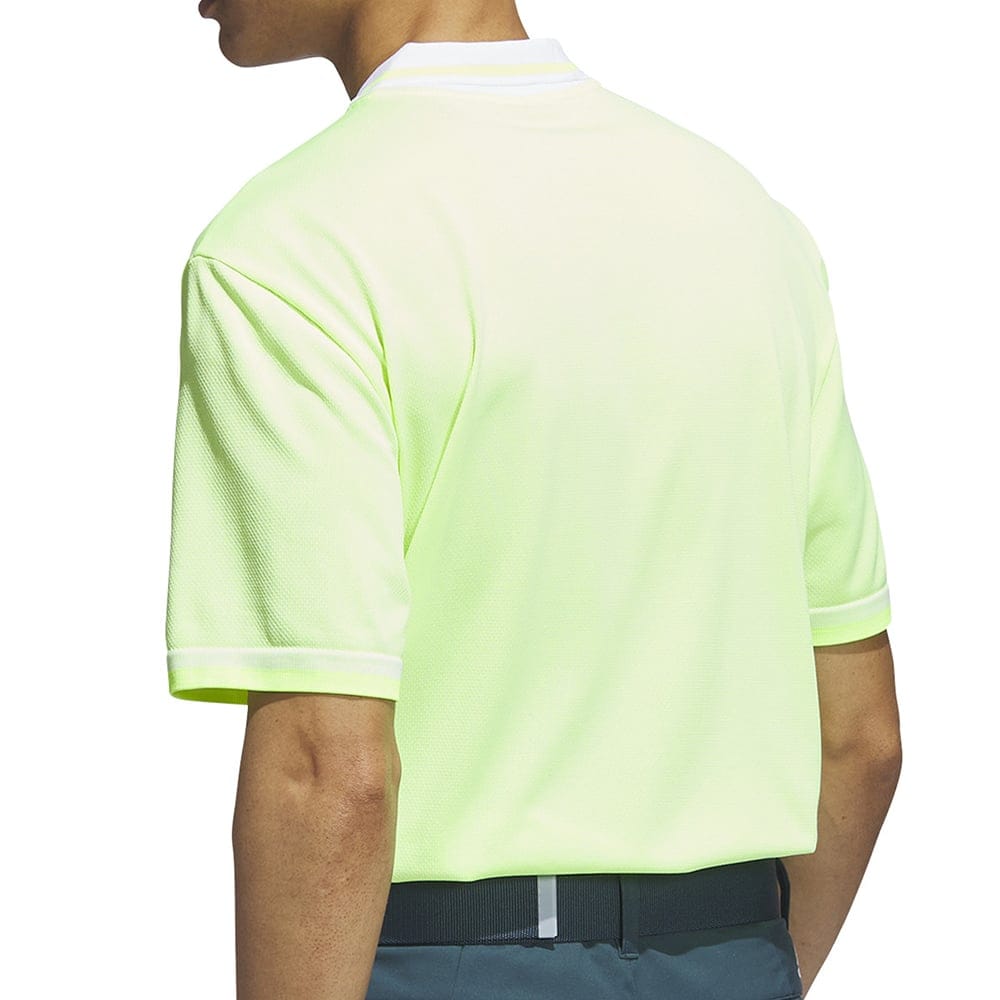 adidas Primeknit Polo Shirt - White/Lucid Lemon