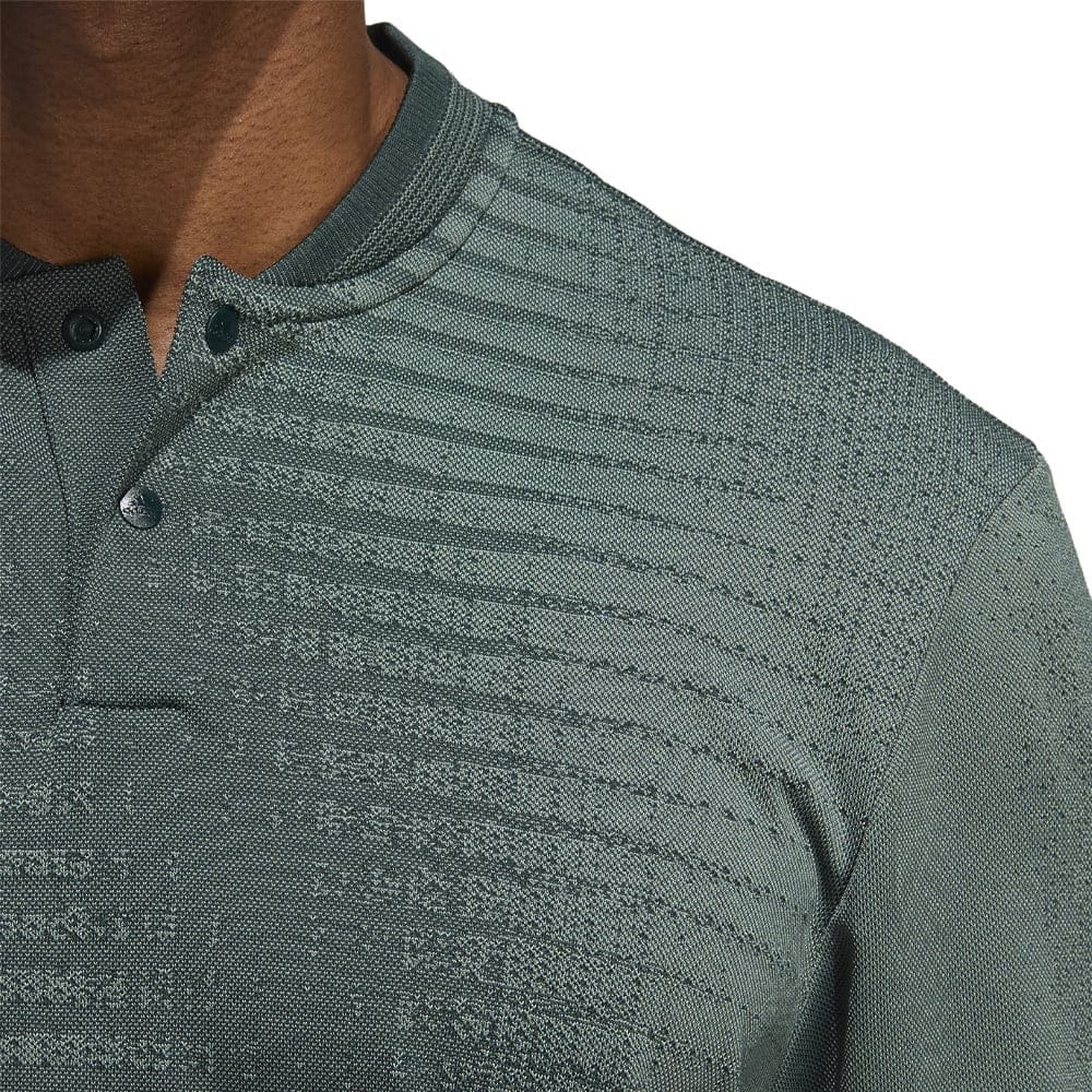 adidas Statement Seamless Polo Shirt - Shadow Green/Traditional Green