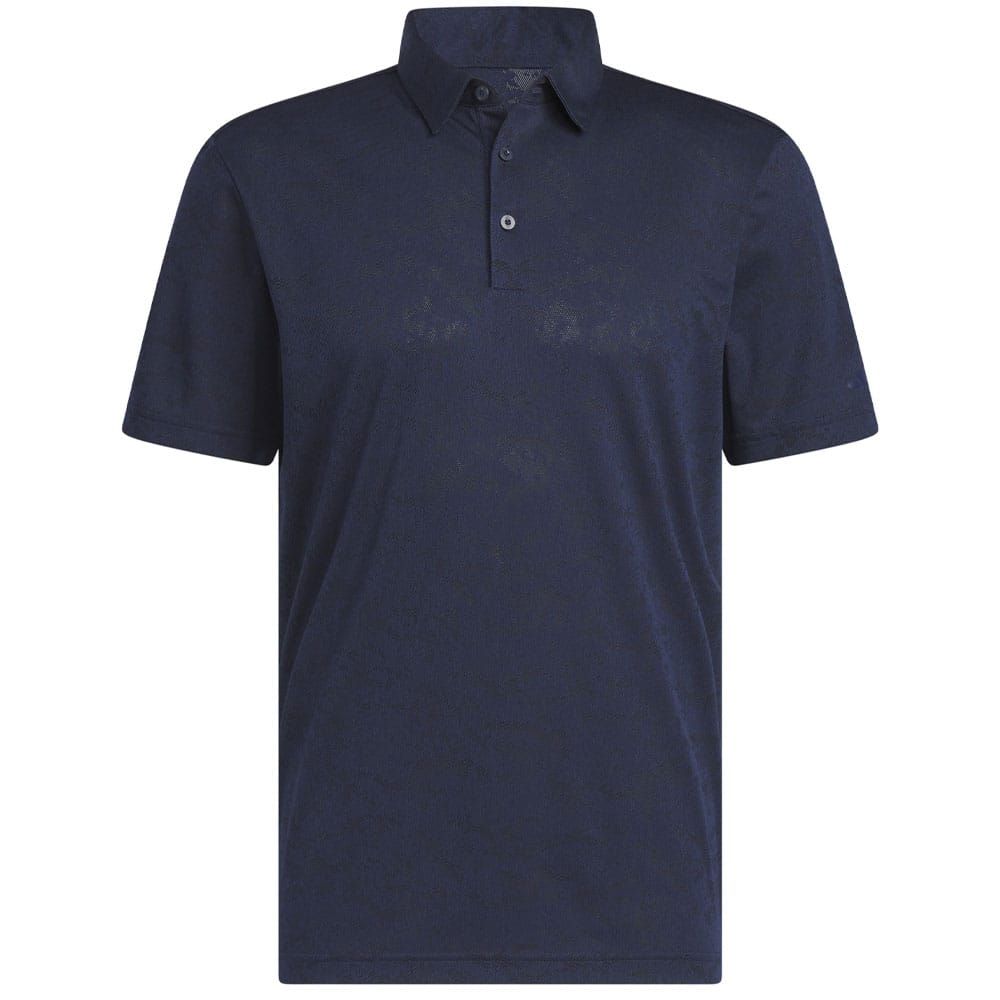 adidas Textured Jacquard Polo Shirt - Collegiate Navy/Black