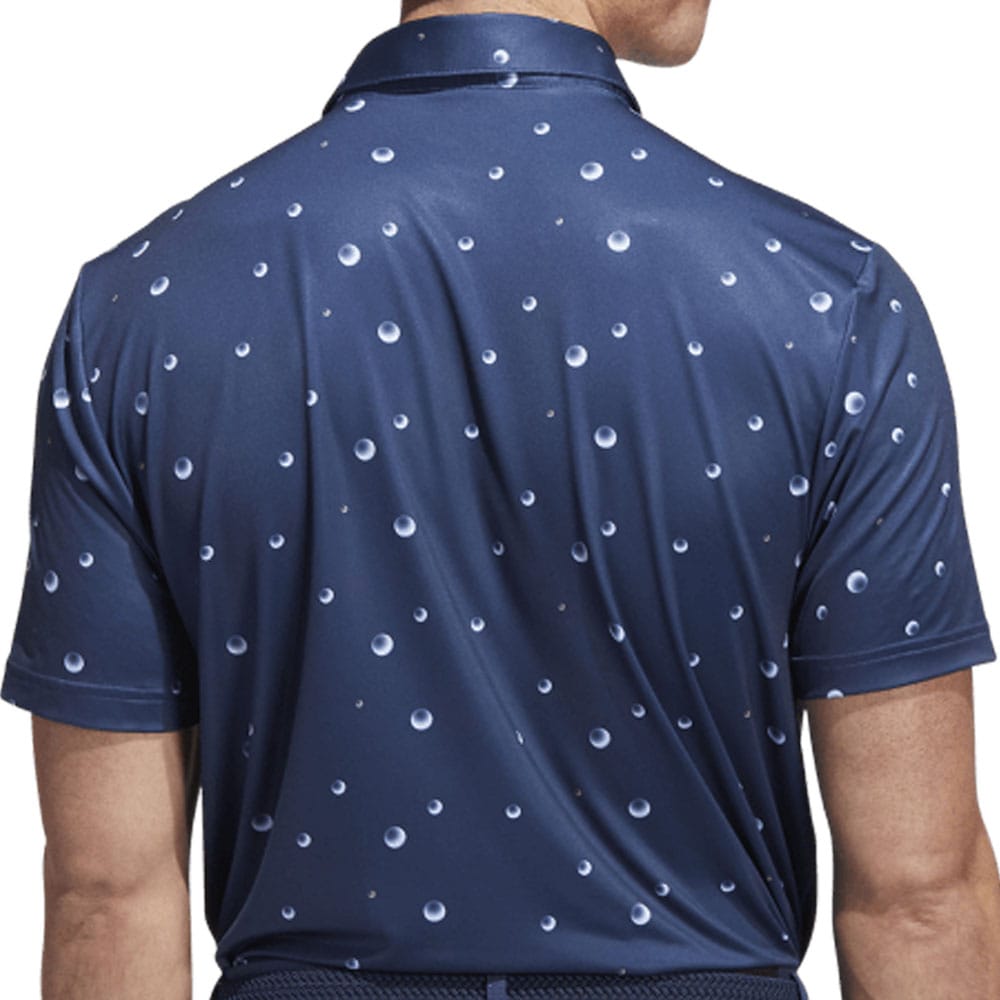 adidas Ultimate Allover Print Polo Shirt - Crew Navy/White/Hemp
