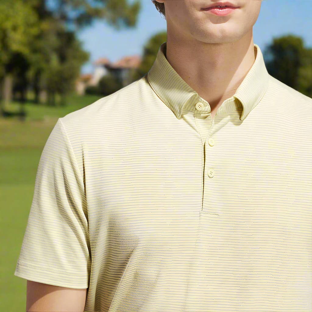adidas Go-To Printed Polo Shirt - Powder Yellow/Wonder Silver