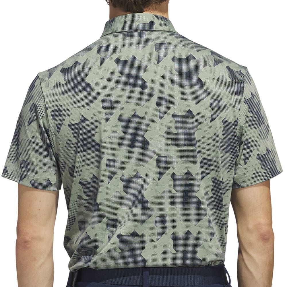 adidas Go-To Printed Polo Shirt - Silver Green/Collegiate Navy