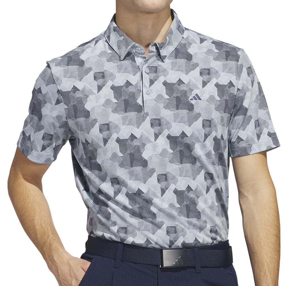 adidas Go-To Printed Polo Shirt - Wonder Blue/Collegiate Navy