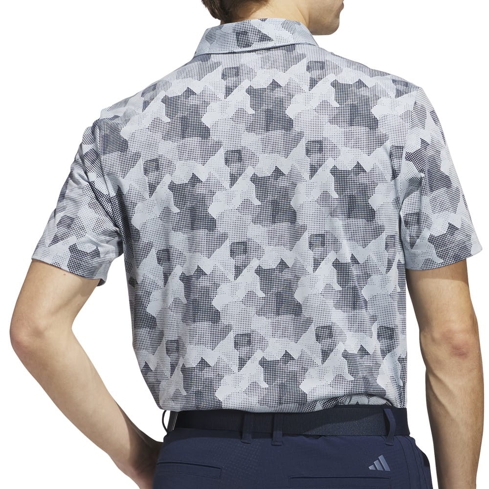 adidas Go-To Printed Polo Shirt - Wonder Blue/Collegiate Navy