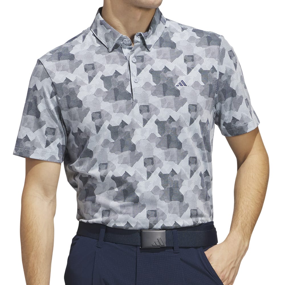 adidas Go-To Printed Polo Shirt - Wonder Blue/Collegiate Navy