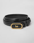 Celine Covered 13mm Leather Belt — Black