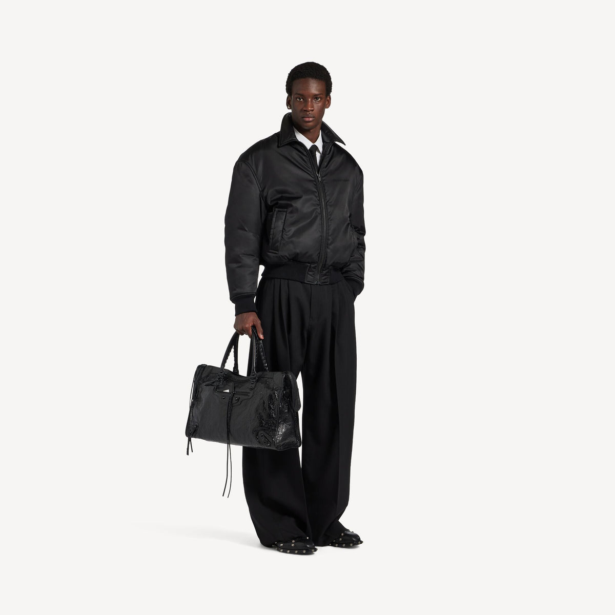 Balenciaga Cocoon Bomber Jacket — Black