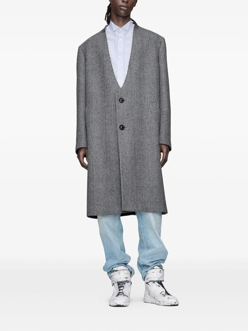 Maison Margiela Foldable Collar Coat — Gray