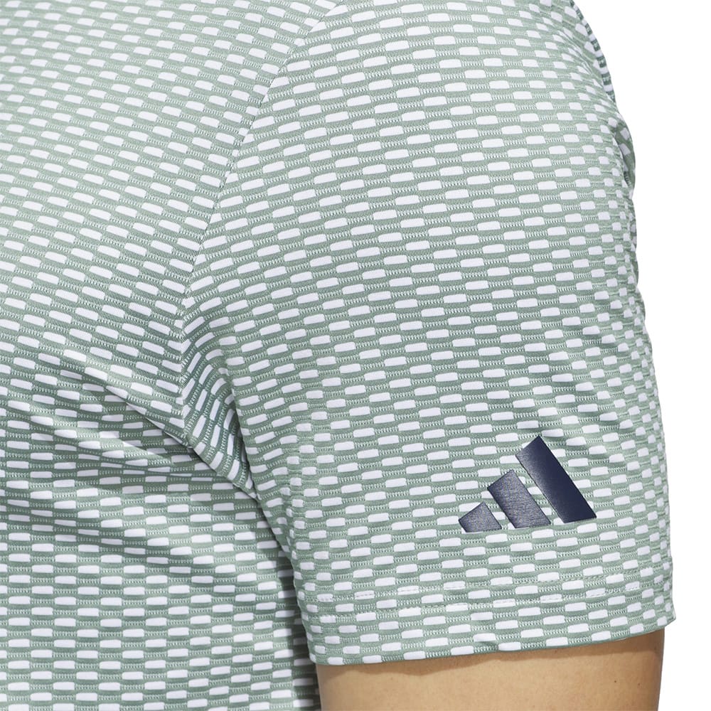 adidas Beyond The Course Textured Polo Shirt - Silver Green