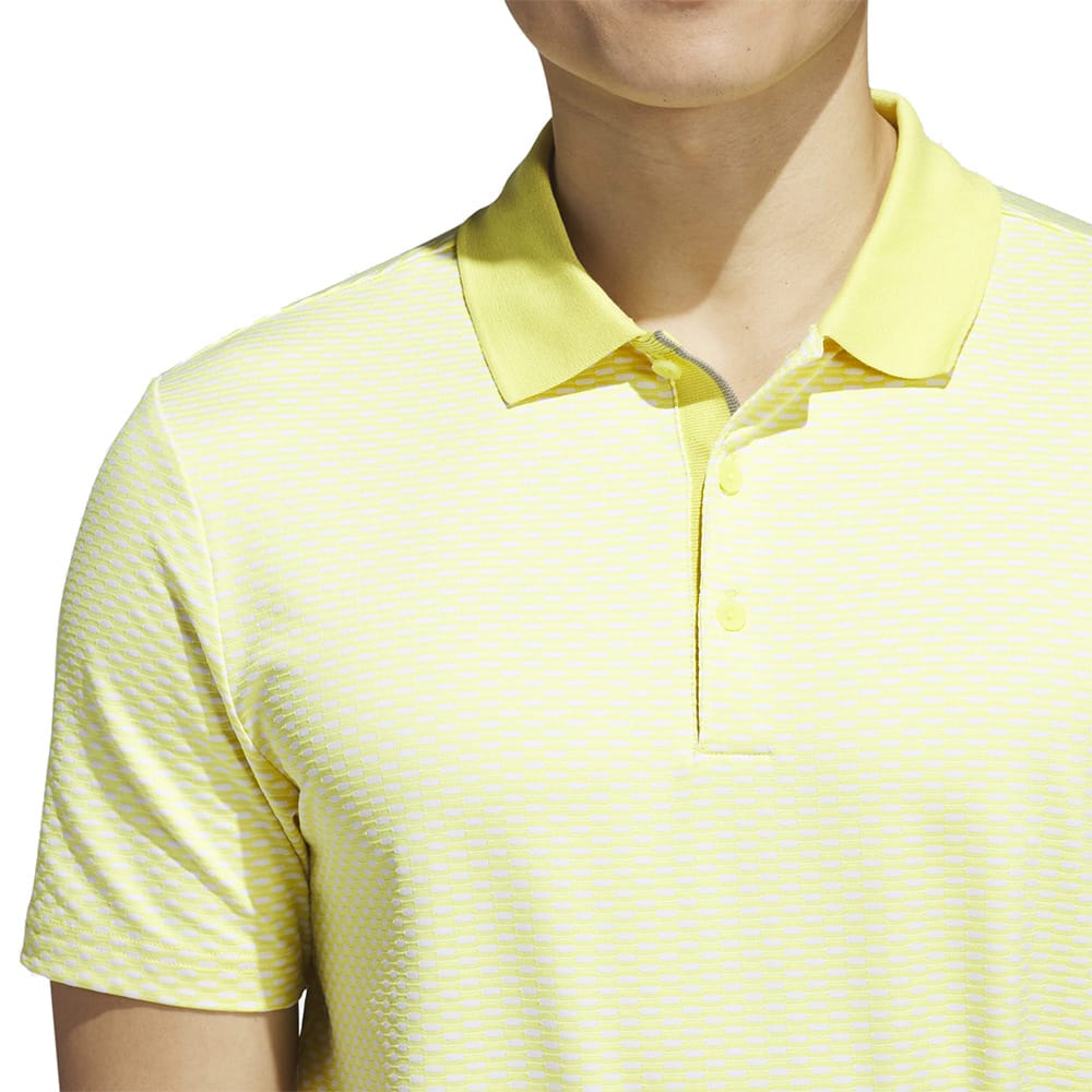 adidas Beyond The Course Textured Polo Shirt - Pure Sulfur