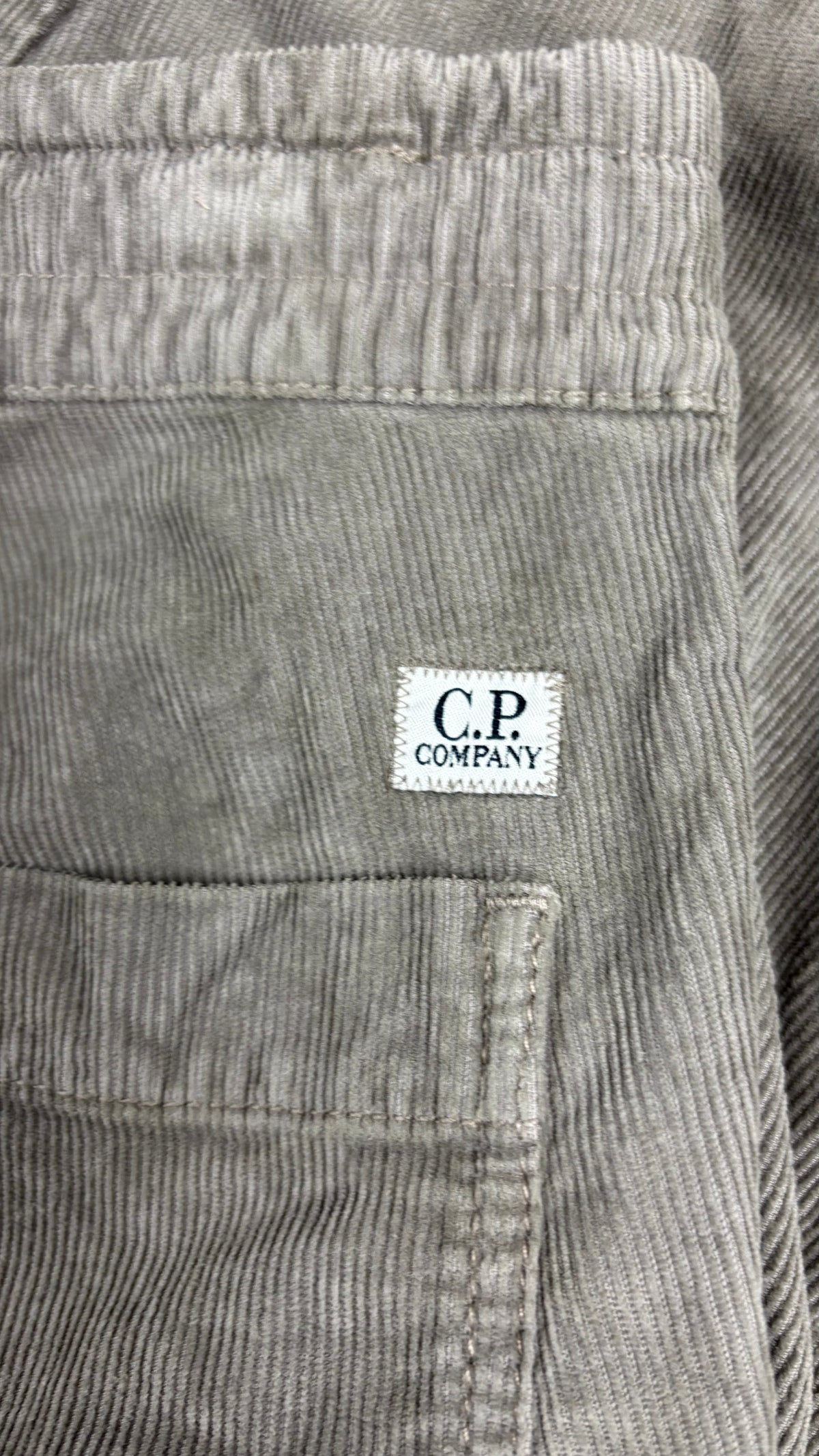 Pantalon Cargo C.P Company en Velours Côtelé - Taupe - Taille 46