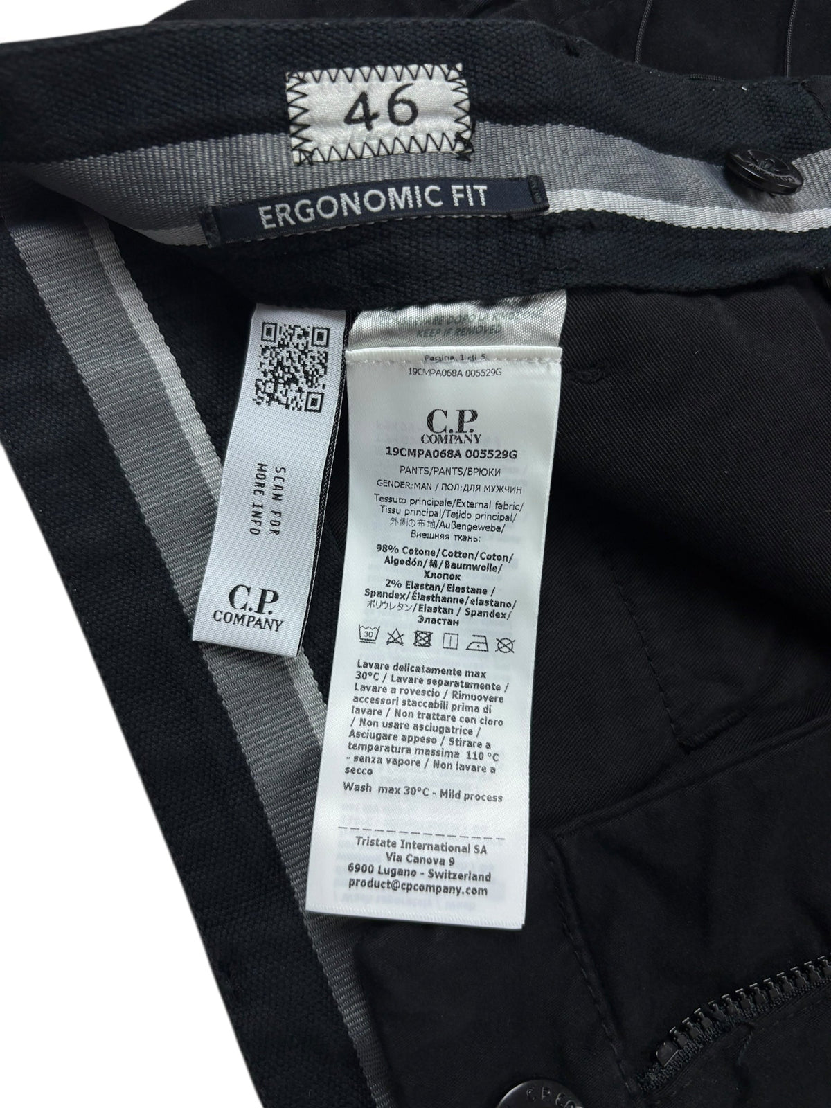 Pantalon Cargo C.P Company - Noir - Neuf