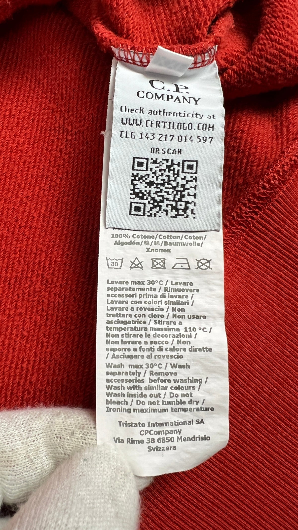 Sweat à Capuche C.P Company Lentille - Rouge - Taille XXL