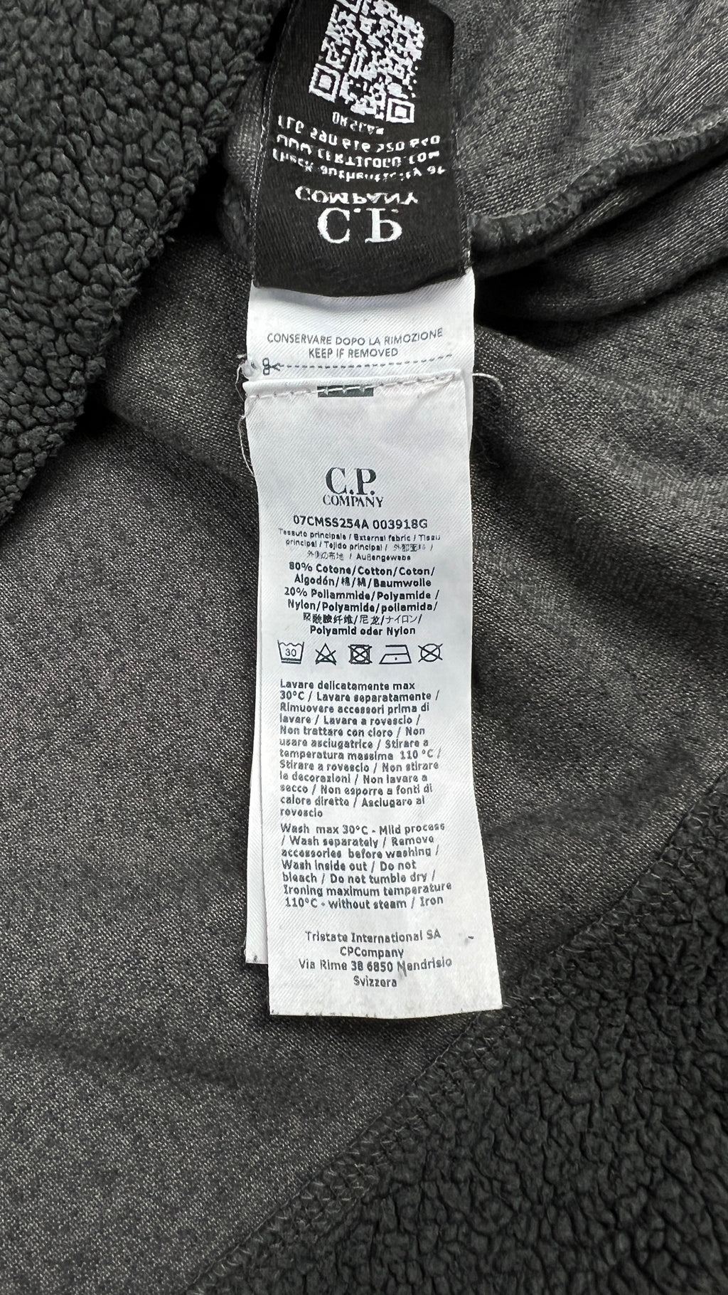 Sweat à Capuche C.P Company Sherpa - Gris - Taille M