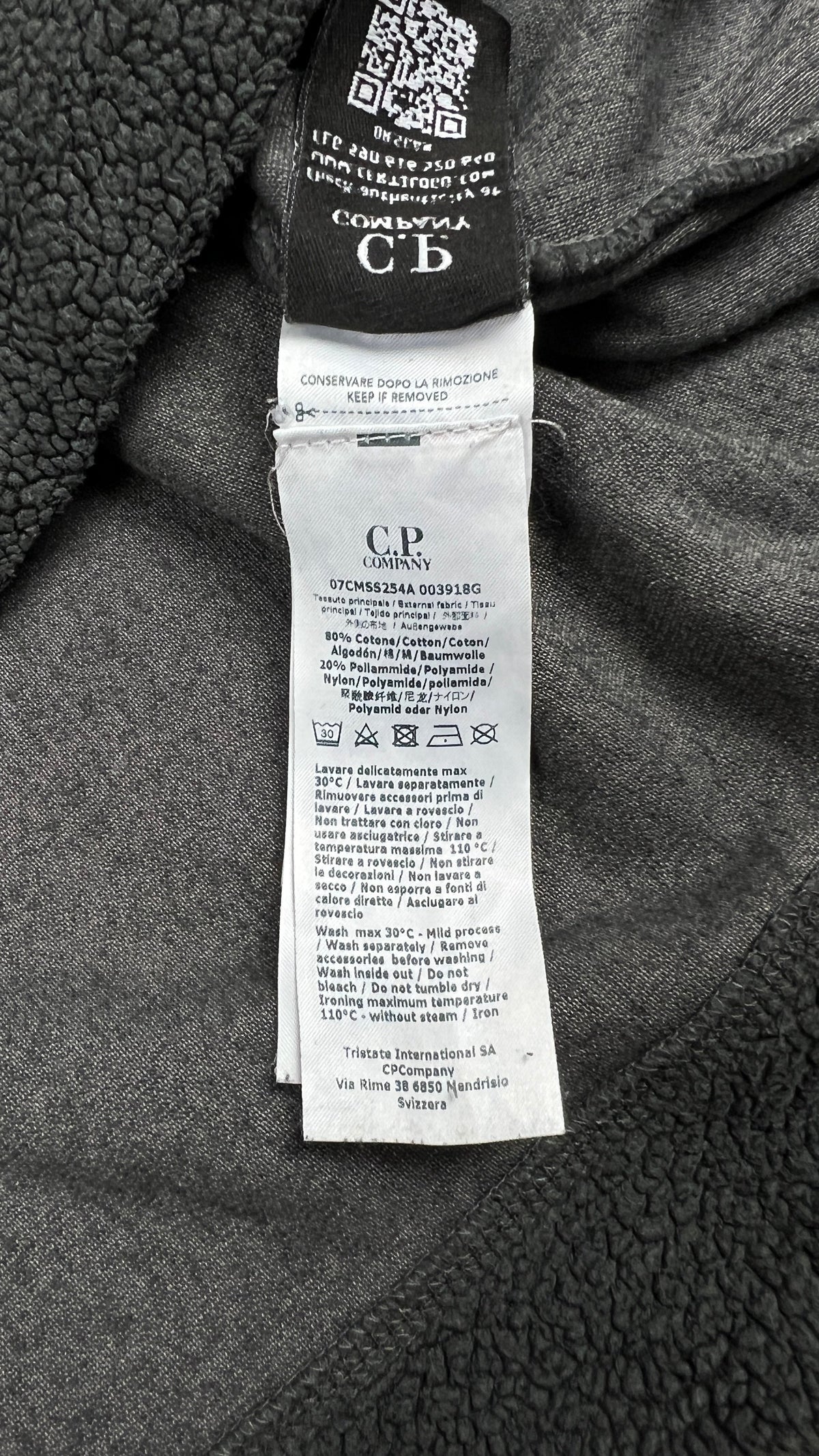 Sweat à Capuche C.P Company Sherpa - Gris - Taille M
