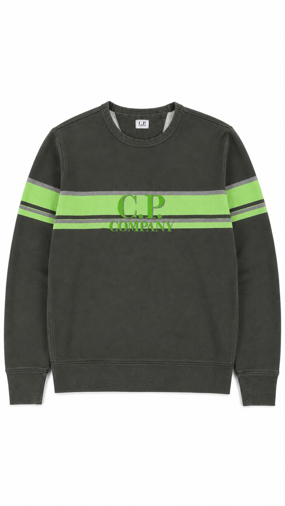 Sweat-shirt C.P Company Bande Logo - Kaki - Taille L