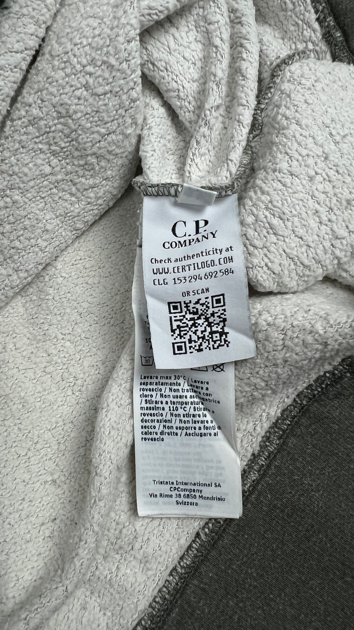 Sweat-shirt C.P Company Bande Logo - Kaki - Taille L