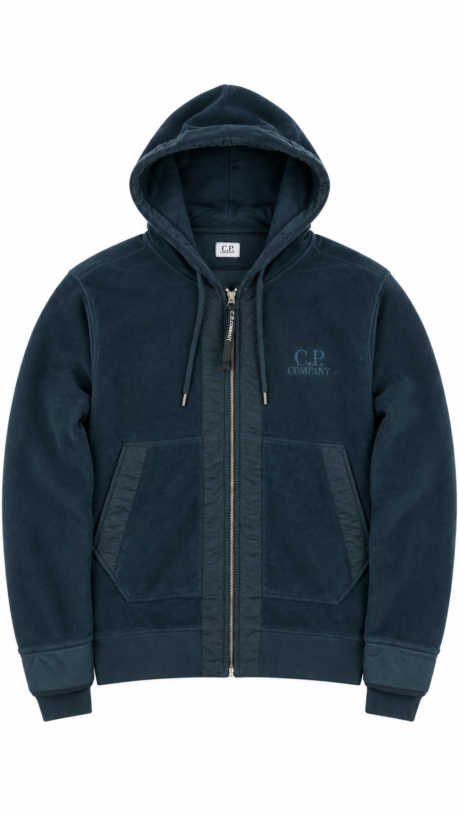 Sweat Zippé à Capuche C.P Company - Bleu Pétrole - Taille M