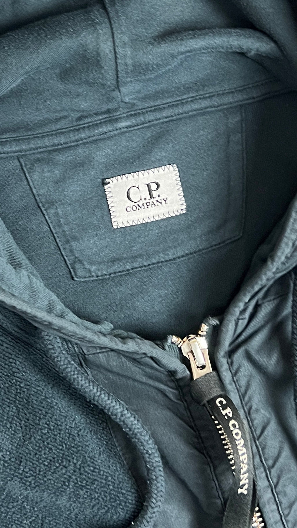 Sweat Zippé à Capuche C.P Company - Bleu Pétrole - Taille M