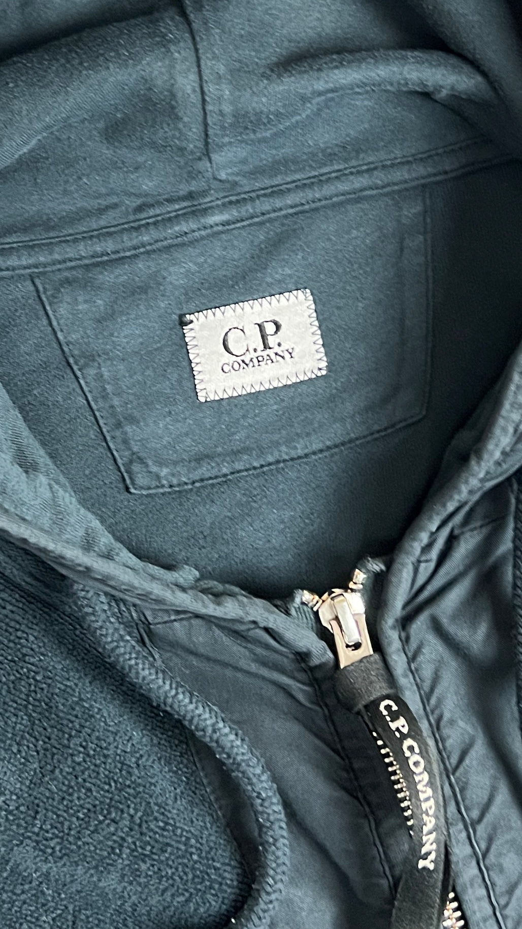 Sweat Zippé à Capuche C.P Company - Bleu Pétrole - Taille M