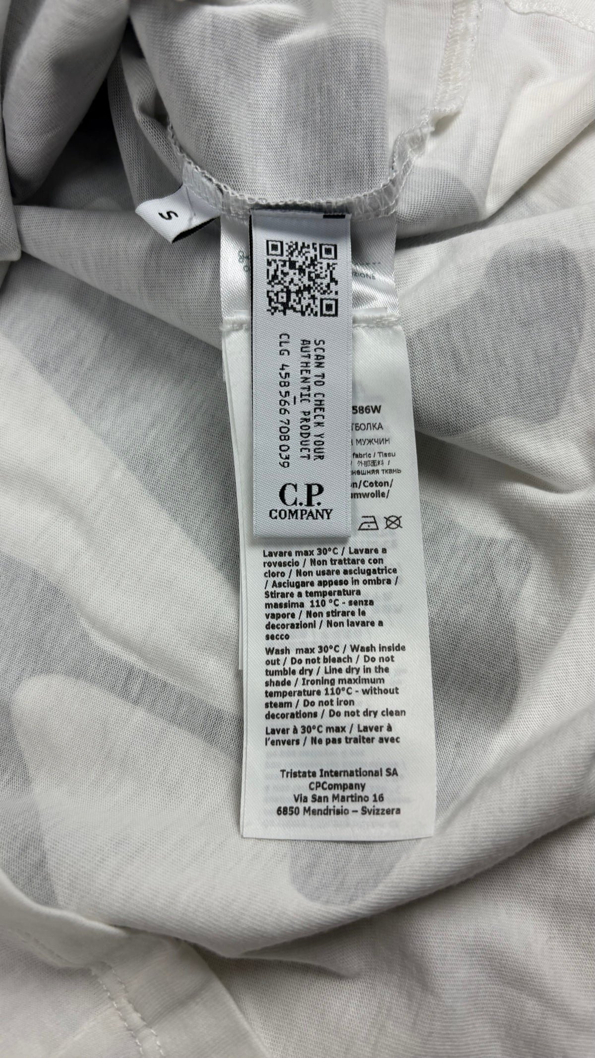 Tee-shirt C.P Company Maxi Logo - Blanc - Taille S