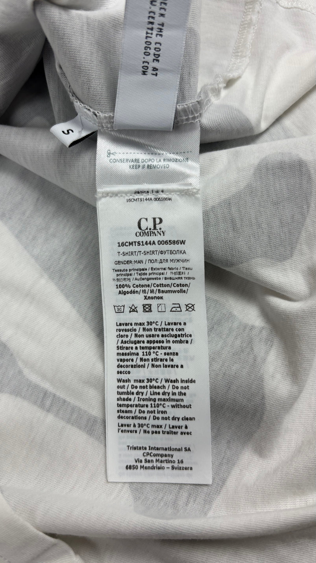 Tee-shirt C.P Company Maxi Logo - Blanc - Taille S