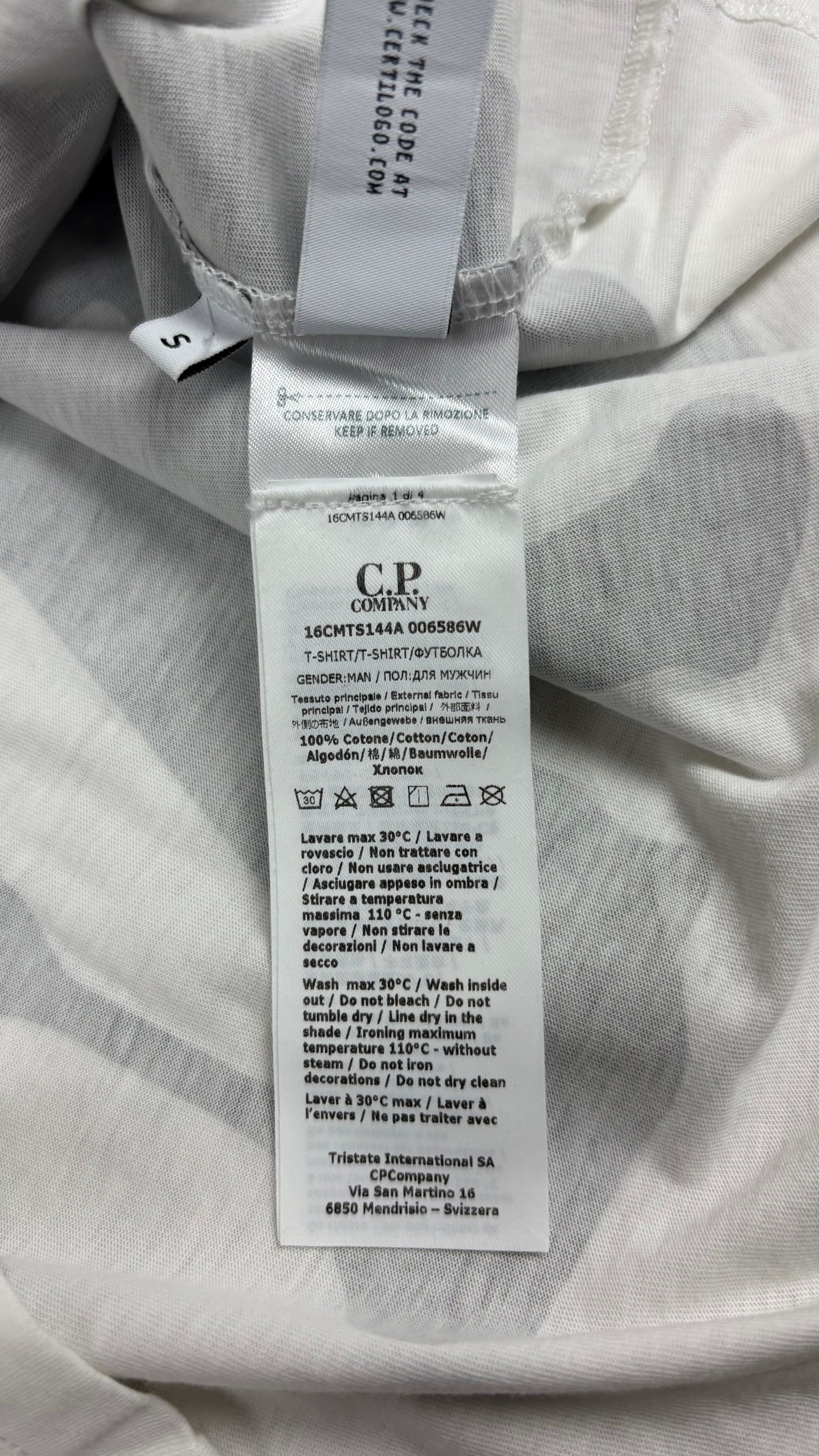 Tee-shirt C.P Company Maxi Logo - Blanc - Taille S