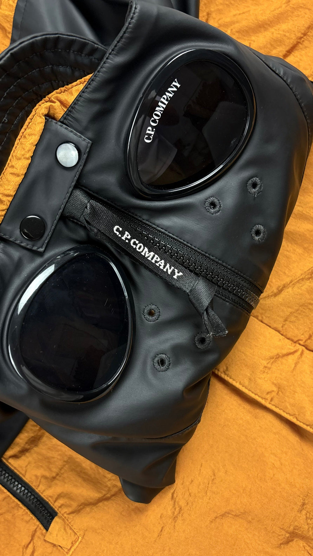 Veste Goggle C.P Company Undersixteen Explorer - Camel et Noir - Taille 14 Ans