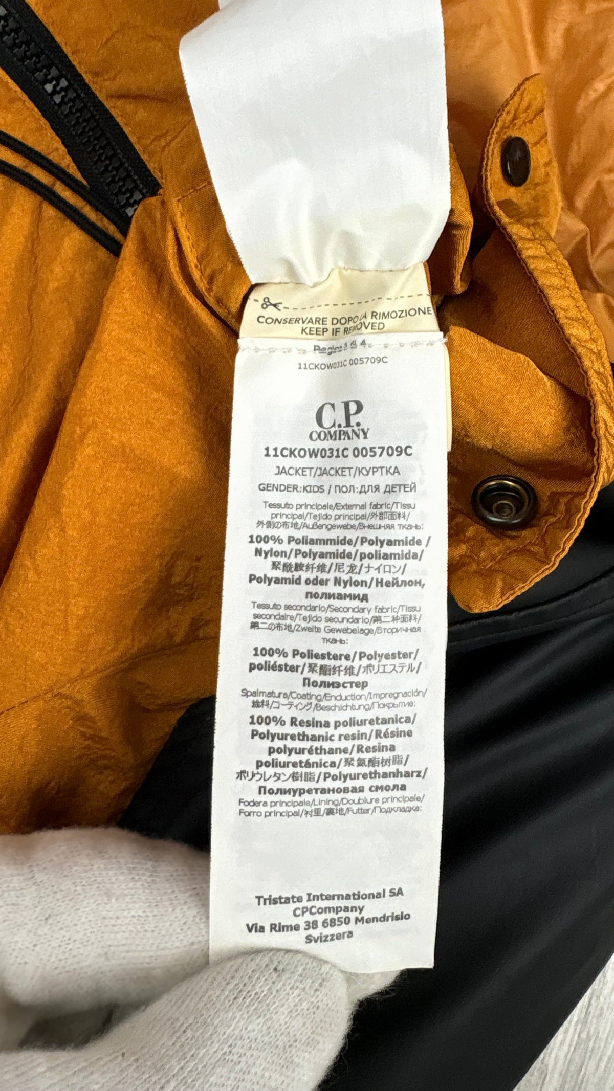 Veste Goggle C.P Company Undersixteen Explorer - Camel et Noir - Taille 14 Ans