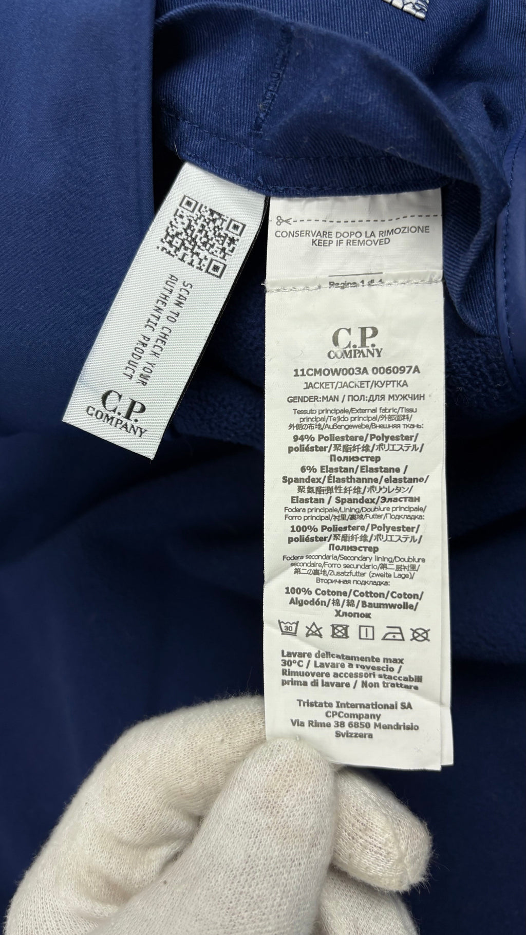 Veste C.P Company Shell-R - Bleu - Taille 46