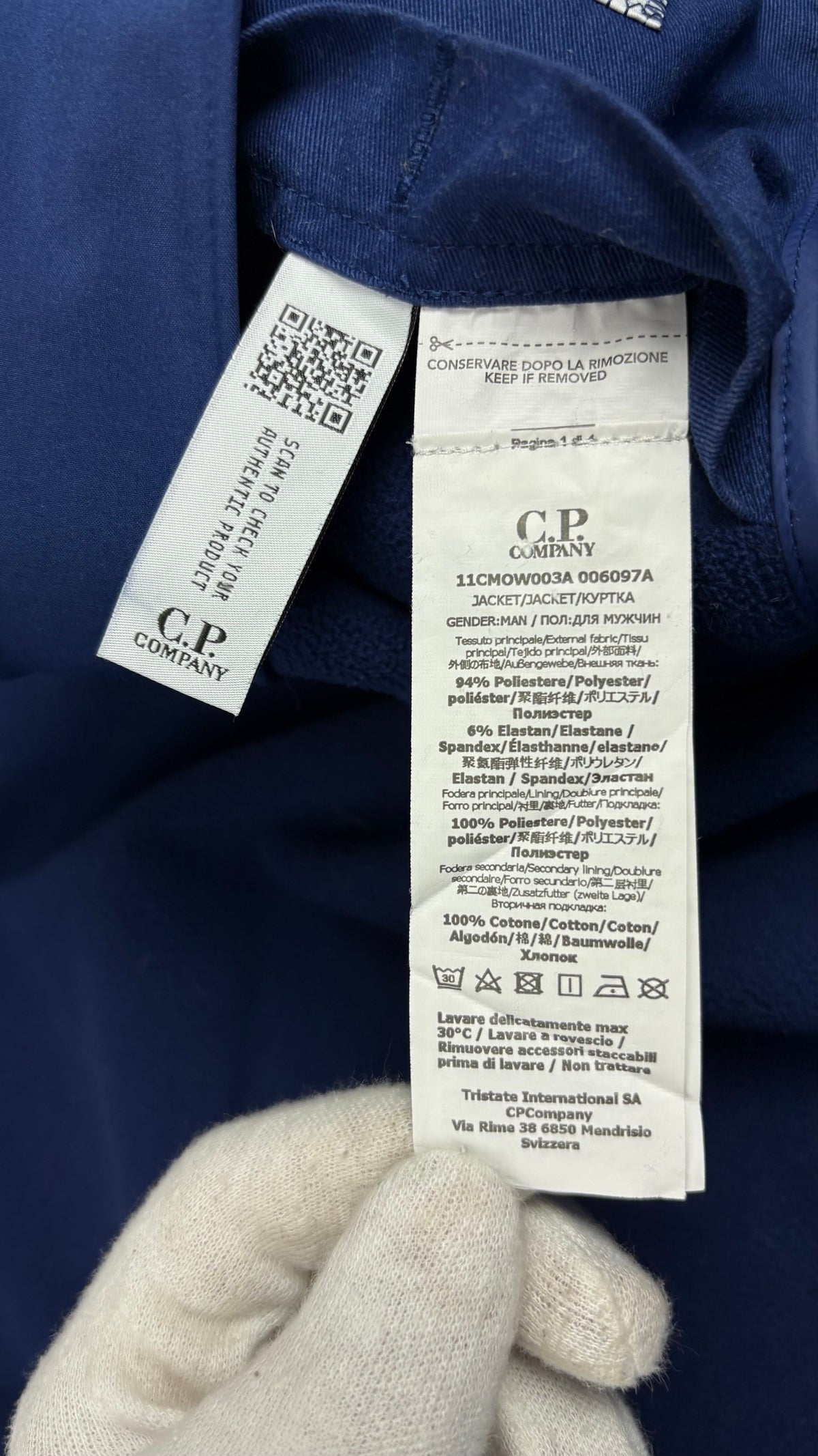 Veste C.P Company Shell-R - Bleu - Taille 46