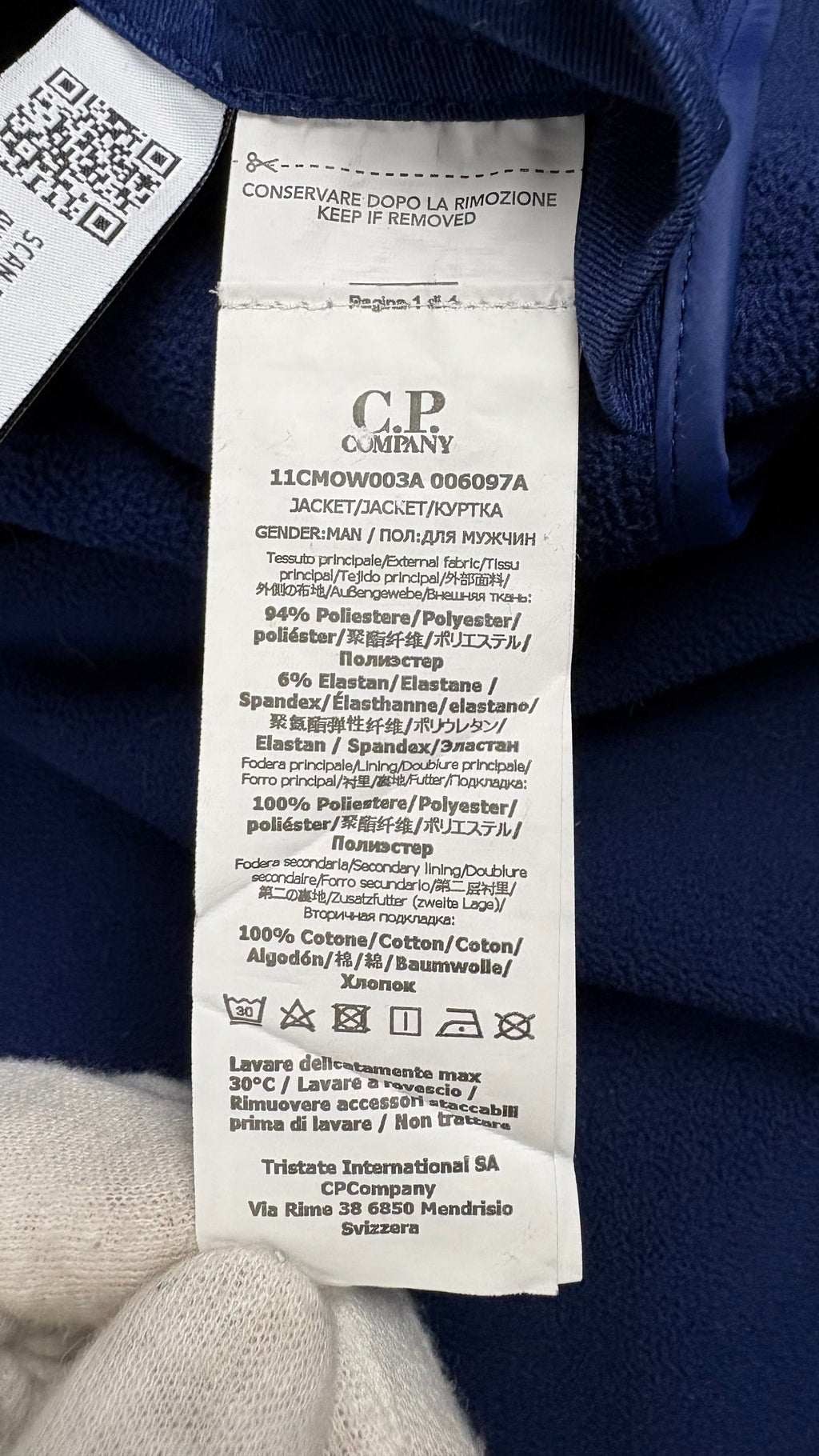 Veste C.P Company Shell-R - Bleu - Taille 46